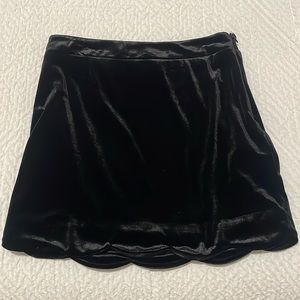 Altar’d State Small Black Velvet Mini Skirt